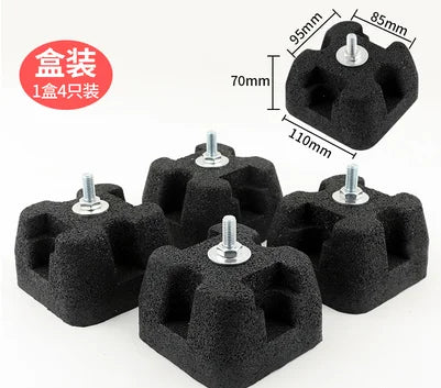 4PCS Rubber Noise prevention base Air conditioner cushion outside rubber support bear 200kg