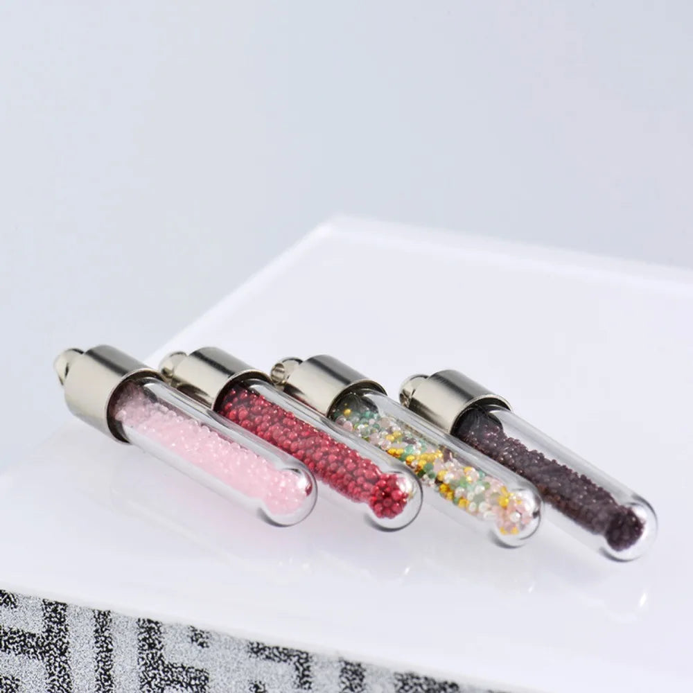 Ashes Holder Glass Bottle Necklace Transparent Glass with Chain Perfume Vial Pendant Fillable Keepsake Memorial Necklace