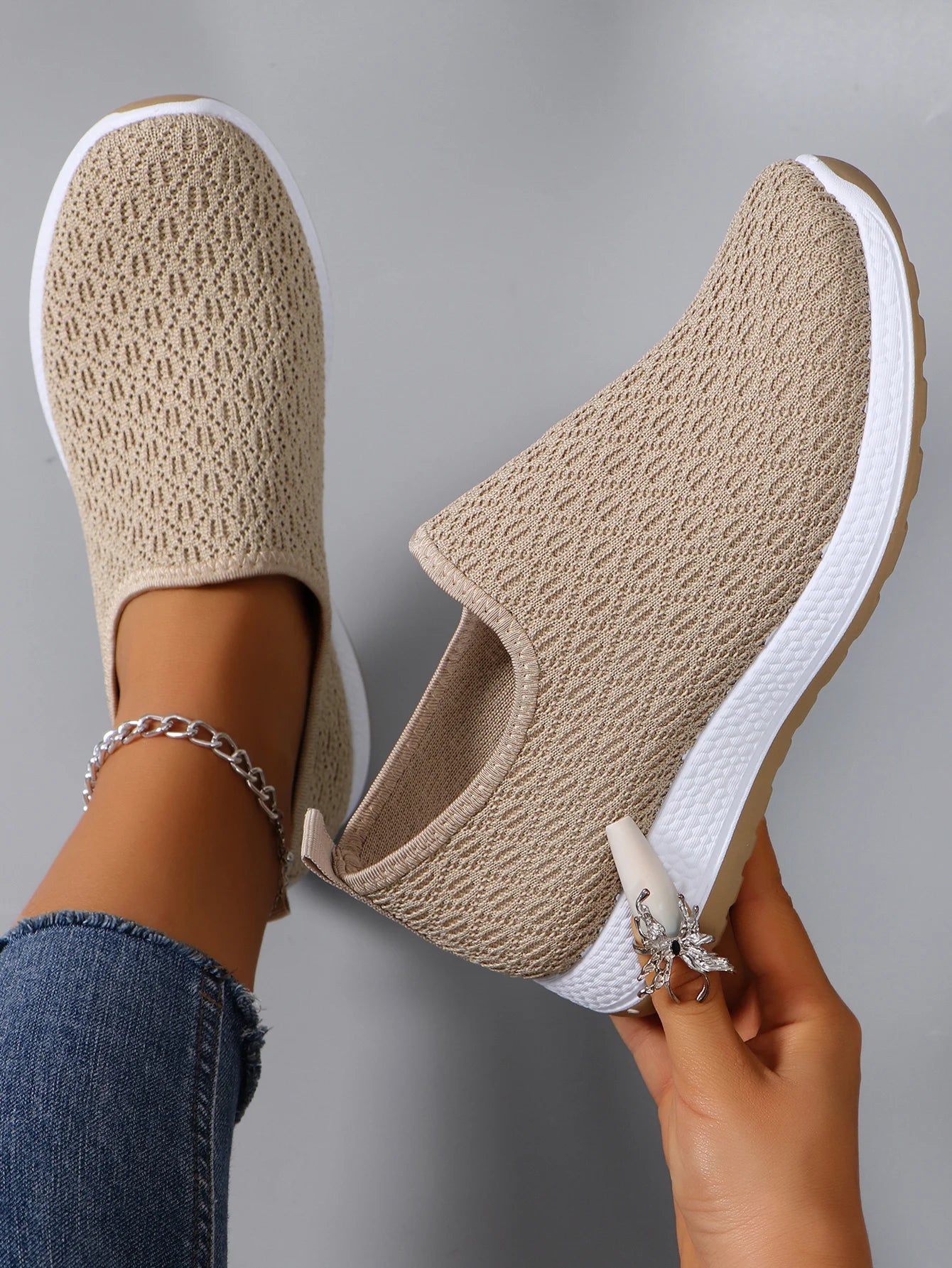 Women's summer breathable mesh flat shoes，women's shoes，casual sneakers shoes, clearance free shipping