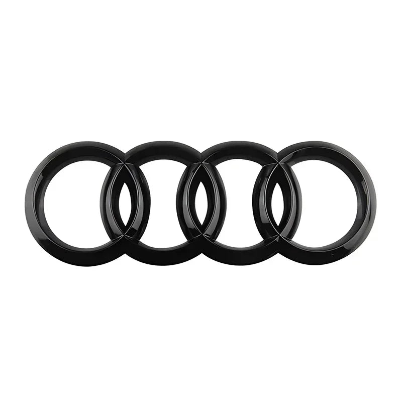 ABS Four Ring Car Logo Cover Front Grille Badge Rear Trunk Emblem Decal For Audi A3 A4 A5 A6 A7 A8 Q3 Q5 Q7 Q8 Car Accessories