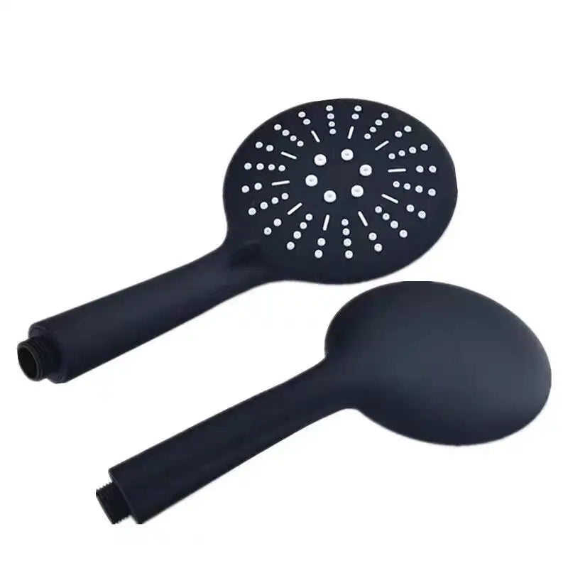 Hand-held Shower Head Water Saving Black Bathroom Rainfall Shower Nozzle Aerator High Pressure handheld Shower Head