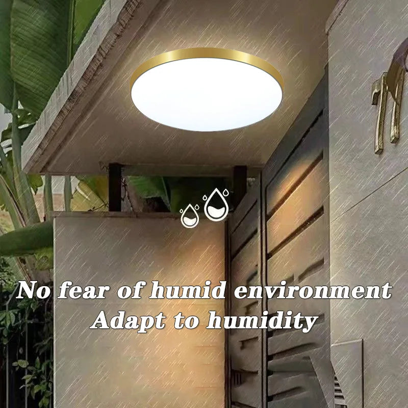 Plafonniers LED étanches pour salle de bain 18W 30W 40W, luminaires LED ronds pour cuisine, salon, balcon, toilettes 110V 220V