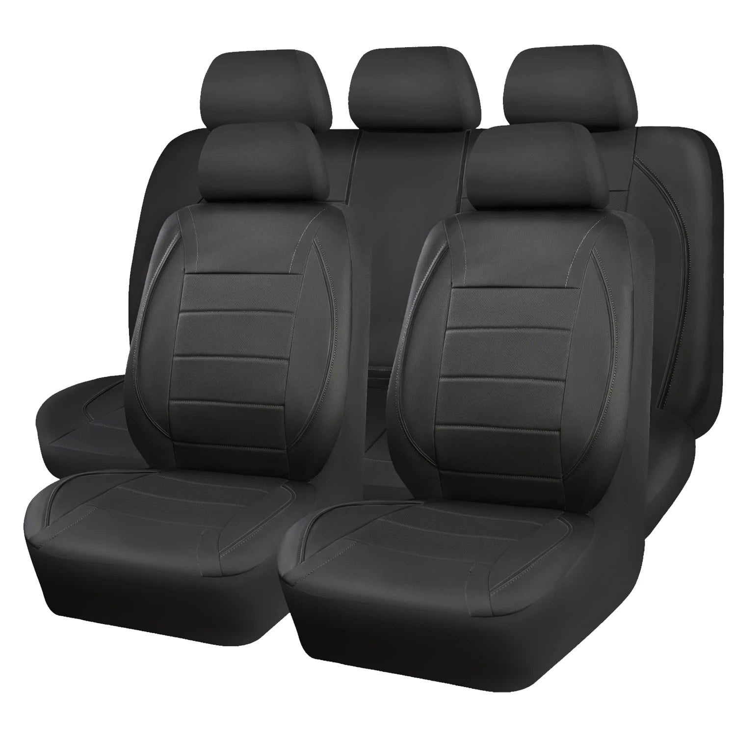 Universal Leather Car Seat Covers Simple Style Breathable  5 Seat Car Seat Cover