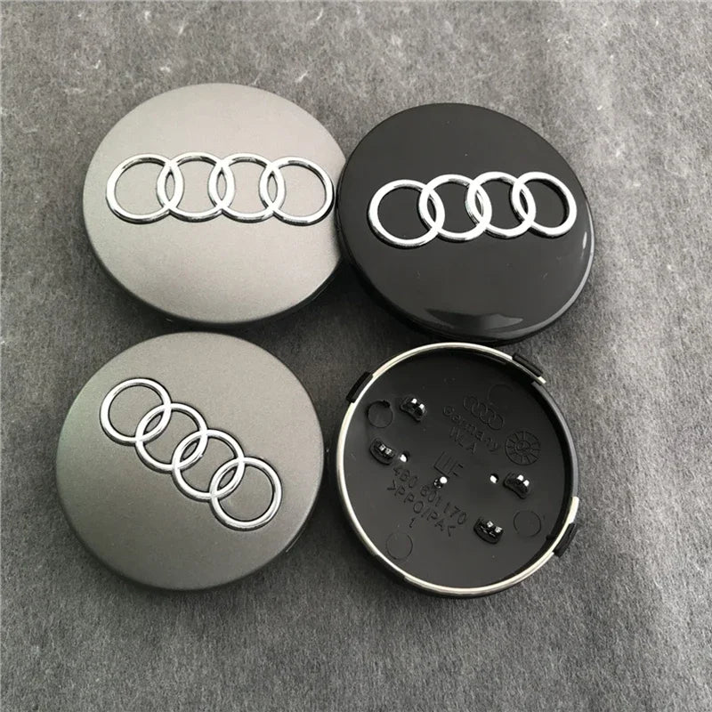 4pcs 60mm 61mm 68mm 69mm Car Styling Wheel Center Cap Hub Covers Badge 4B0601170 For Audi A3 A4 A5 A6 A7 A8 S4 S6 Accessories
