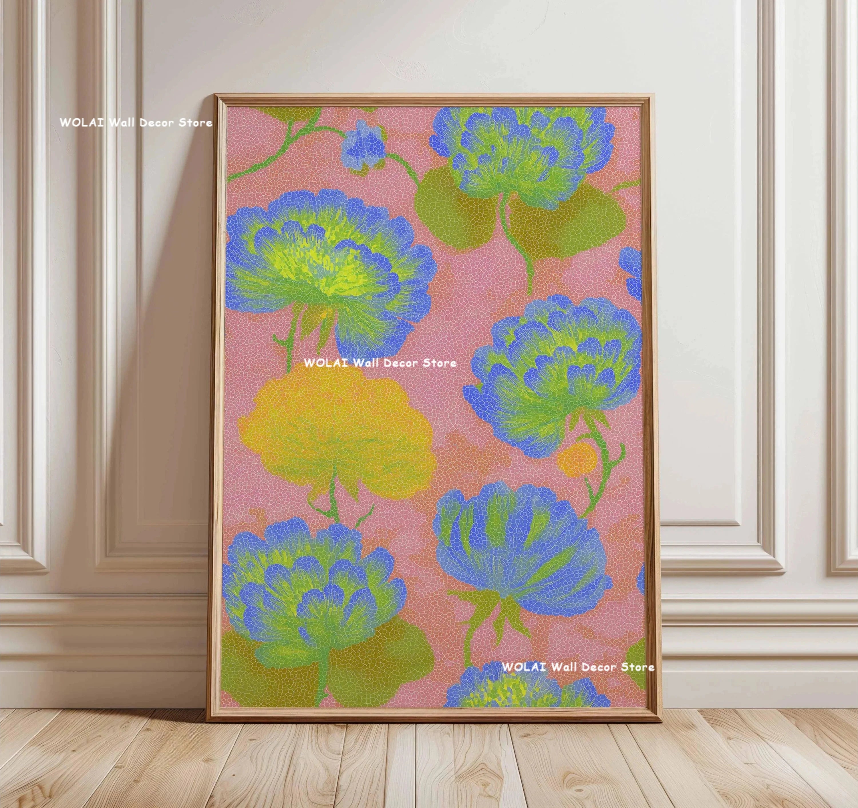 Retro Japanese Forest & Koi Fish Zen Water Painting Canvas Poster Abstract Sun Waves Wall Art Printing for Peaceful Home Decor