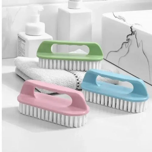 1PC Stiff Bristle Bathroom Brush Shoe Wash Plastic Brush Multi-functional Household Hand-held Cleaning Brush Laundry