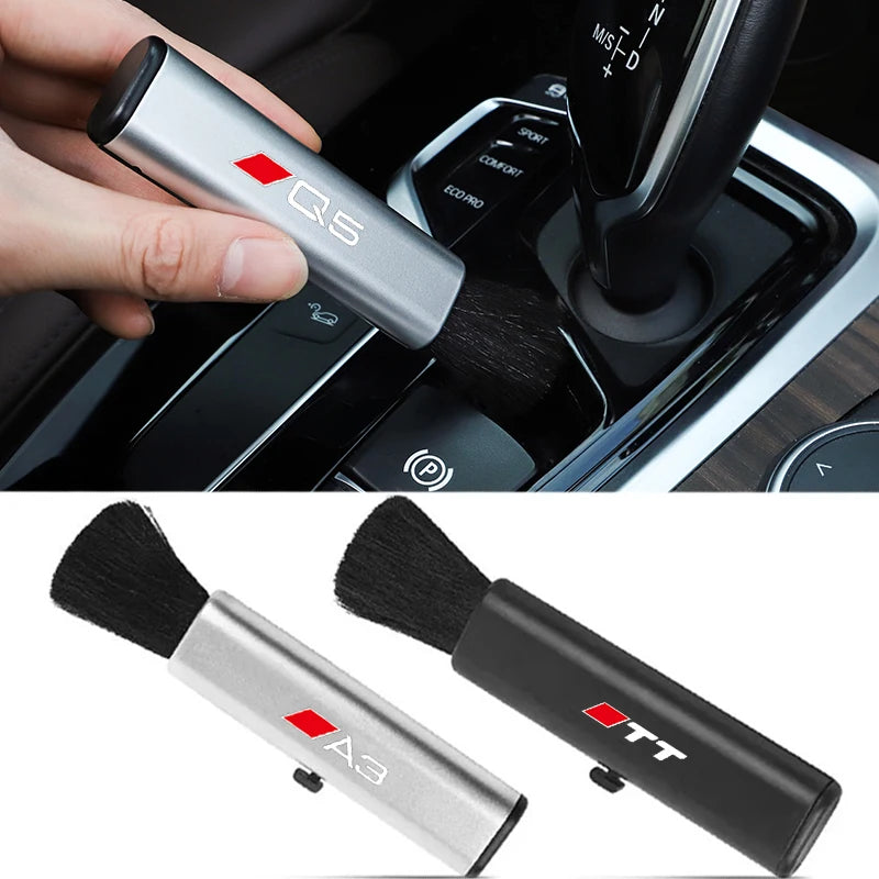 Retractable Car Cleaning Brush Center Console Cleaning Tools For Audi Sline A3 A4 A5 A6 A7 A1 A2 A8 Q1 Q2 Q3 Q4 Q5 Q6 Q7 Q8 RS7