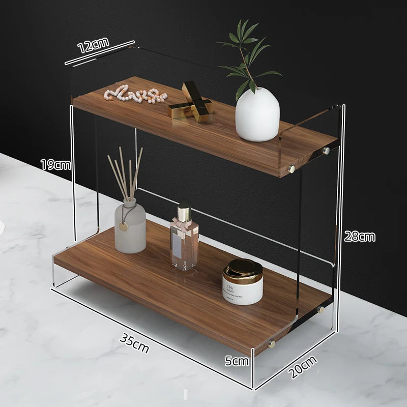Bathroom Vanity Shelf Cosmetics Shelf Bathroom Vanity Skincare Desktop Storage Box Bathroom Organizer