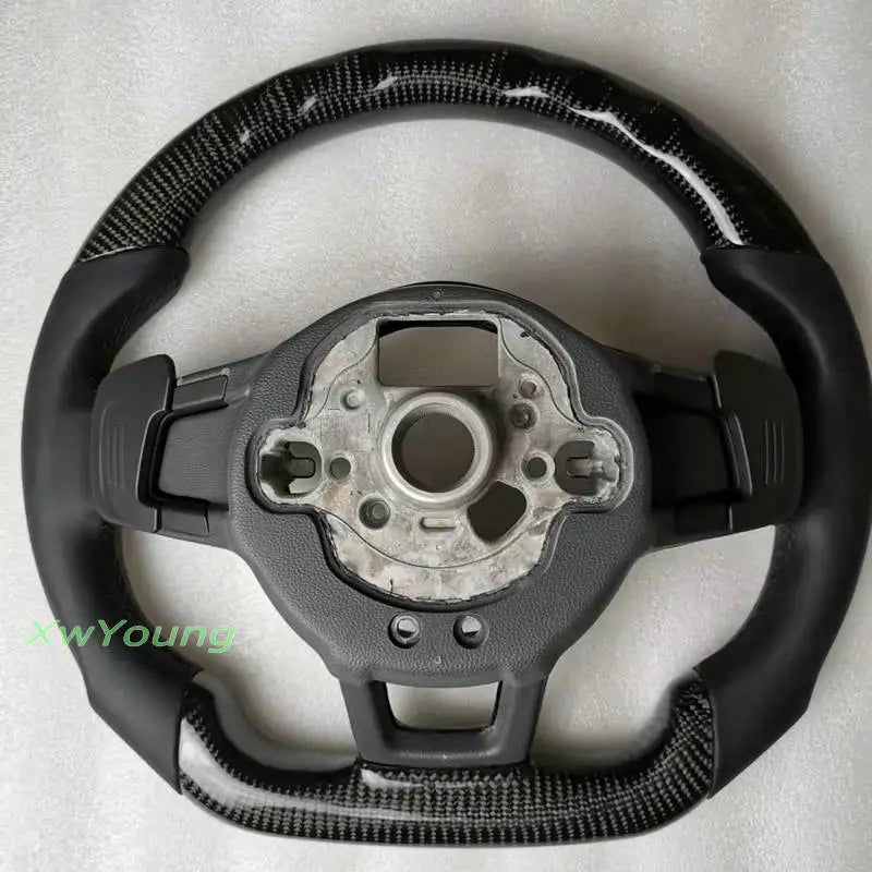 100% Real Carbon Fiber Steering Wheel For VW Volkswagen Golf 7 Rline GTI GTS GTD GTE Polo GTI Scirocco T-ROC Tiguan