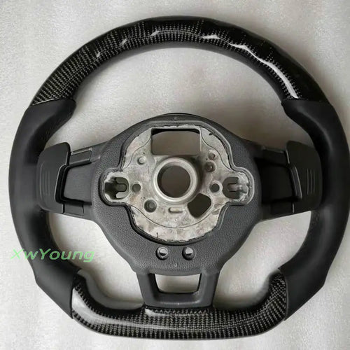 100% Real Carbon Fiber Steering Wheel For VW Volkswagen Golf 7 Rline GTI GTS GTD GTE Polo GTI Scirocco T-ROC Tiguan