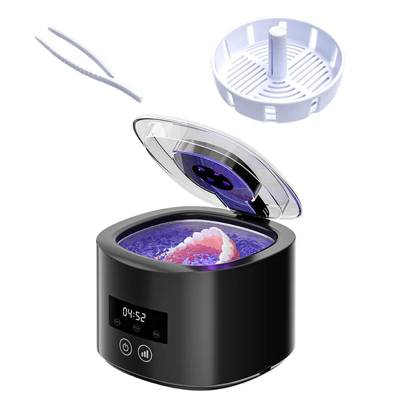 50KHZ USB Rechargeable Ultrasonic Braces Cleaning Machine Multi-Function for Invisible Retainer Denture And Jewelry Care
