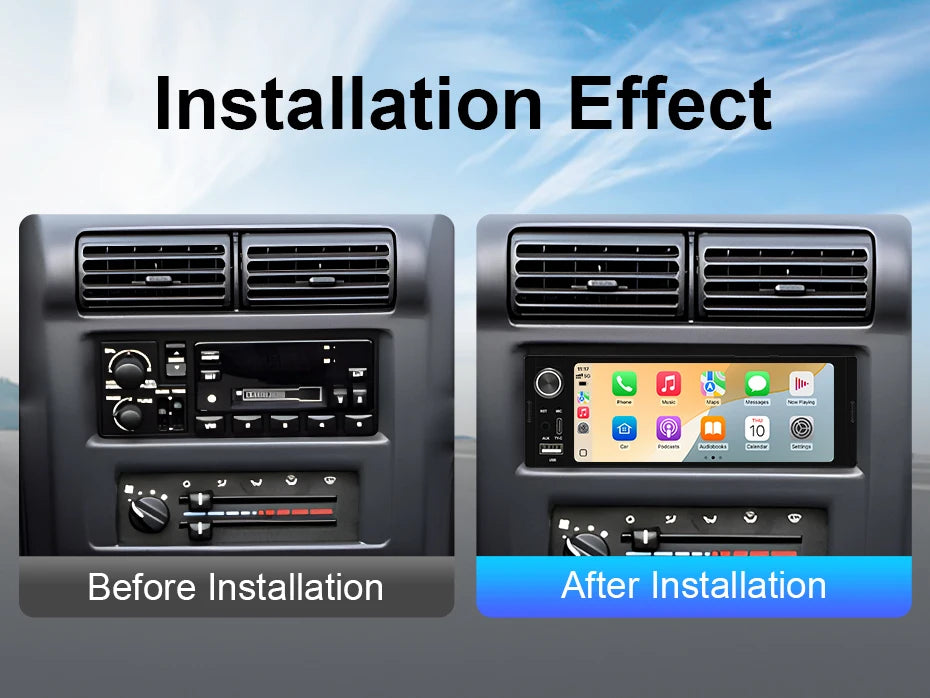 AINAVI Wireless Carplay Android Auto Universal Car Radio 1 Din HD IPS Touch Screen Car Multimedia Rear Camera MIC USB Type C 1280*720 Full In-Cell 1DIN Car Stereo BT 5.0