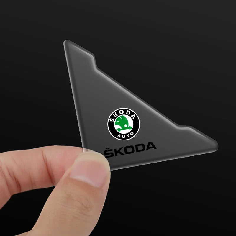 2pc Car Door Corner Cover Anti-Scratch Protection Sticker For Skoda Octavia Fabia Rapid Superb Kodiaq Scala Karoq Kamiq Roomster
