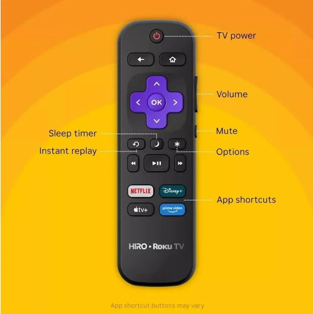 Téléviseur intelligent Hiro 40" 1080p Full HD avec son Dolby Audio pour le streaming, rétroéclairage LED Direct Lit, avec Wi-Fi, Bluetooth, 3 ports HDMI - H40C3C