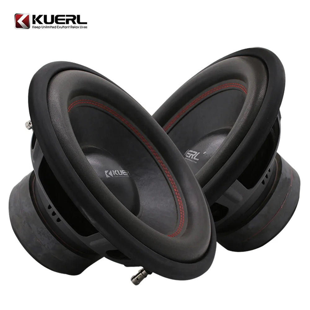 Haut-parleur de subwoofer de voiture double bobine gros haut-parleur audio pur basse refit professionnel 10 pouces-RMS 200W/RMS-260W-12 pouces