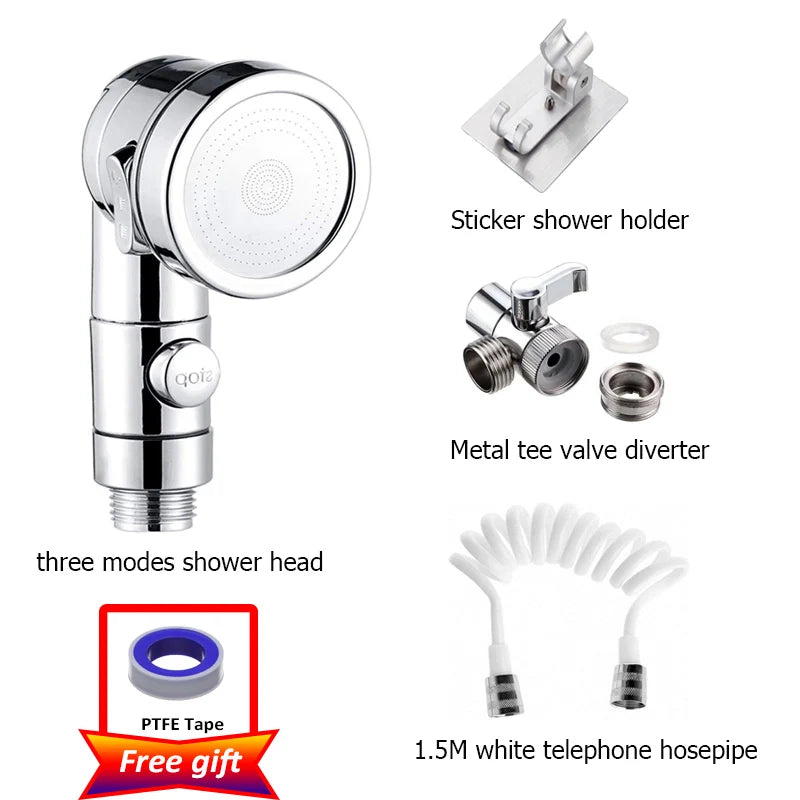Shower Faucet Set Hose Handheld Shower Head Spray Tap Extender Sprayer Sink Booster Shower Bathroom Hair Washing Artifact Faucet