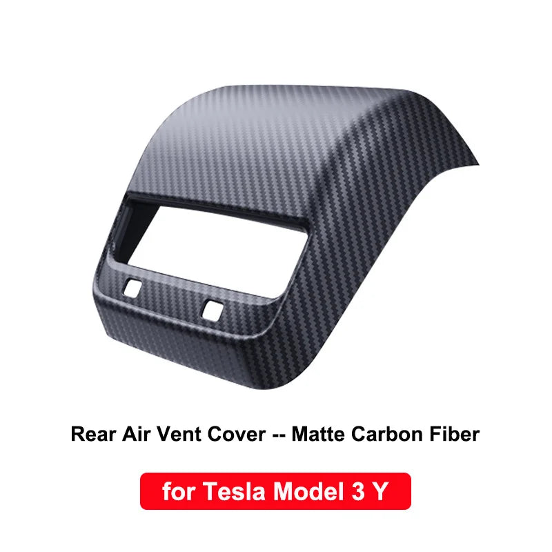 for Tesla Model Y 3 2023 ABS Carbon Fiber Center Console Wrap Cover Kit Dashboard Armrest Door Side Trim Sticker Accessories