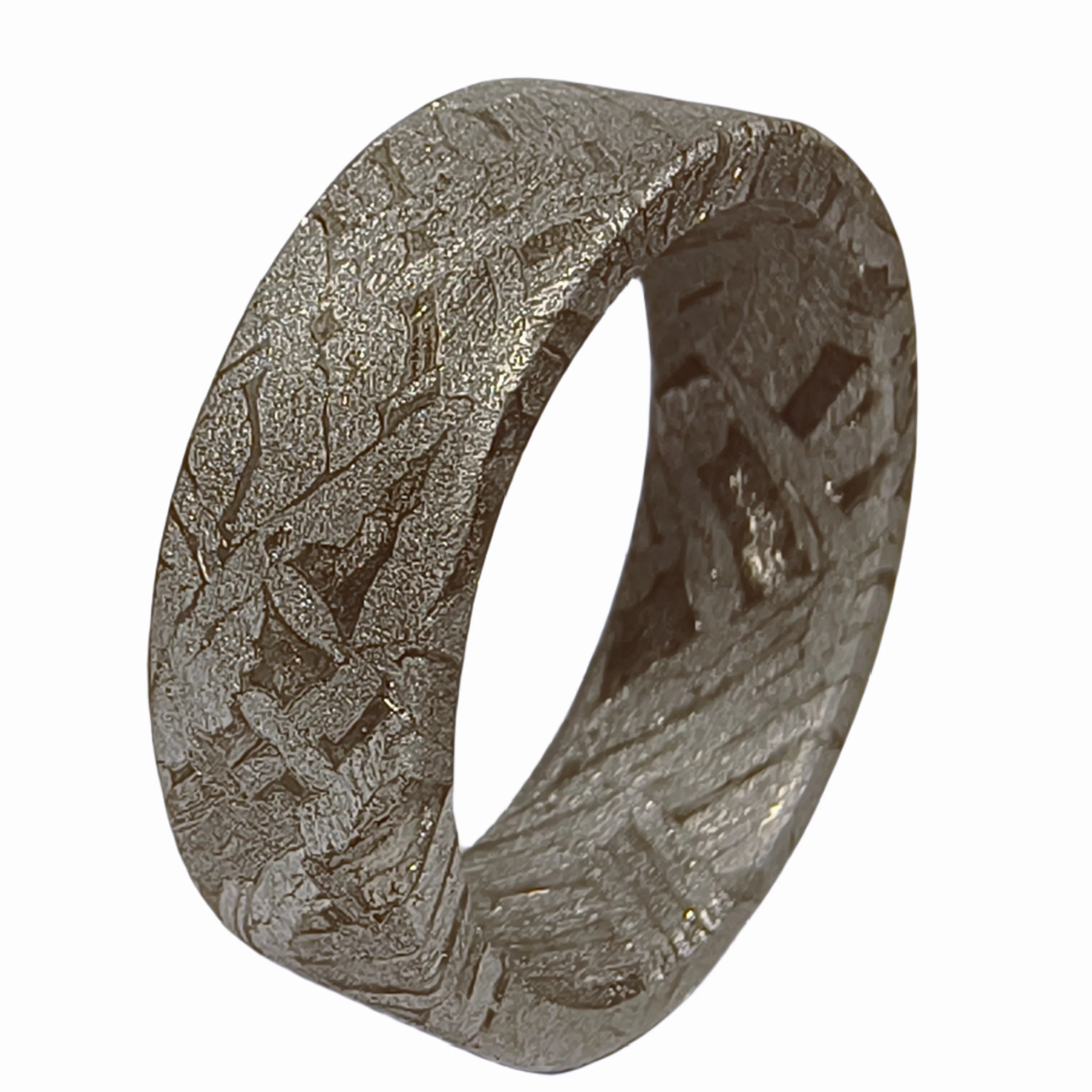 Muonionalusta meteorite Lovers ring Natural iron meteorite pendant MeteoriteHandmade wedding ring Meteorite  Ring-I