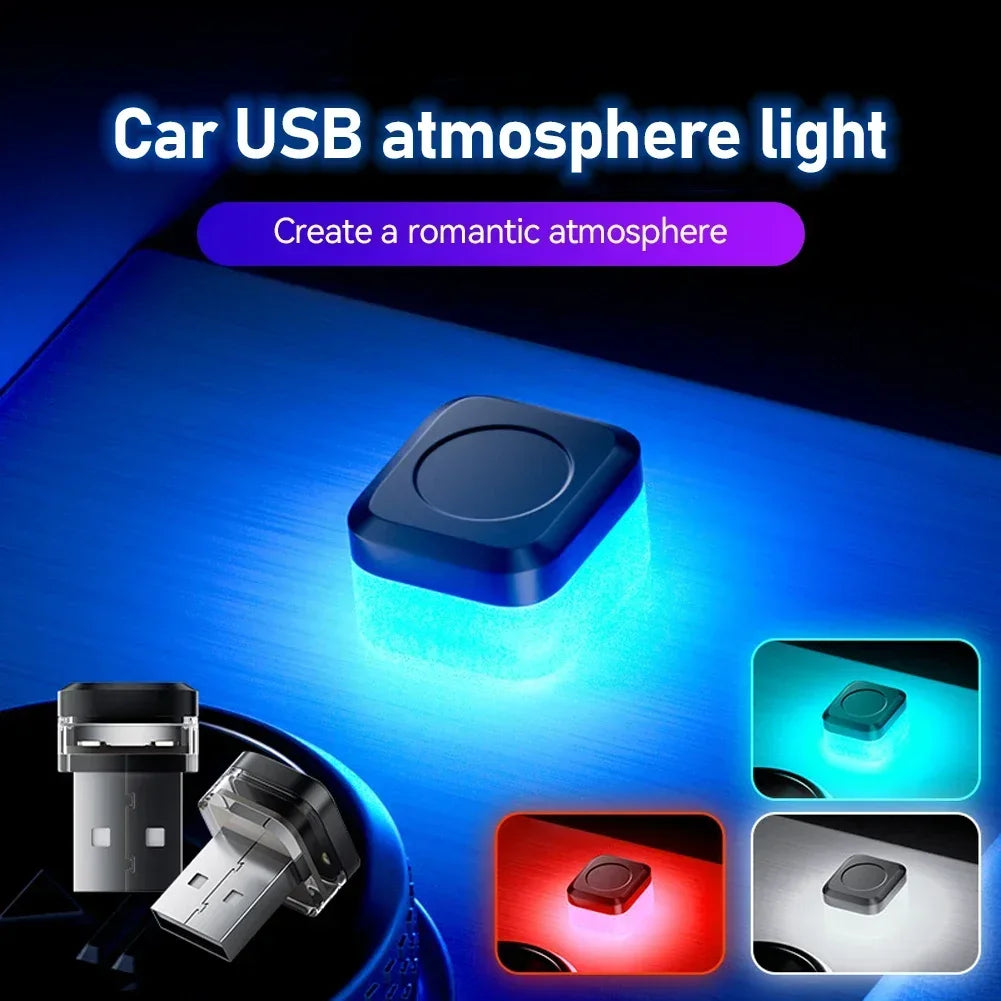 1/2PCS Mini USB Car LED Light Auto LED Interior Lighting DC 5V USB LED Atmosphere Light Laptop Keyboard Light Decoration Night