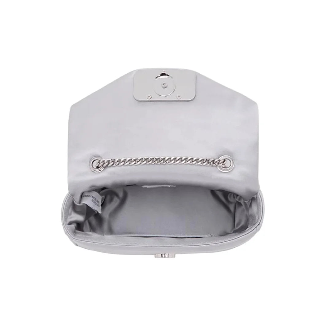 GUESS Fabric Shoulder Bag Medium Women's Silver EY967078