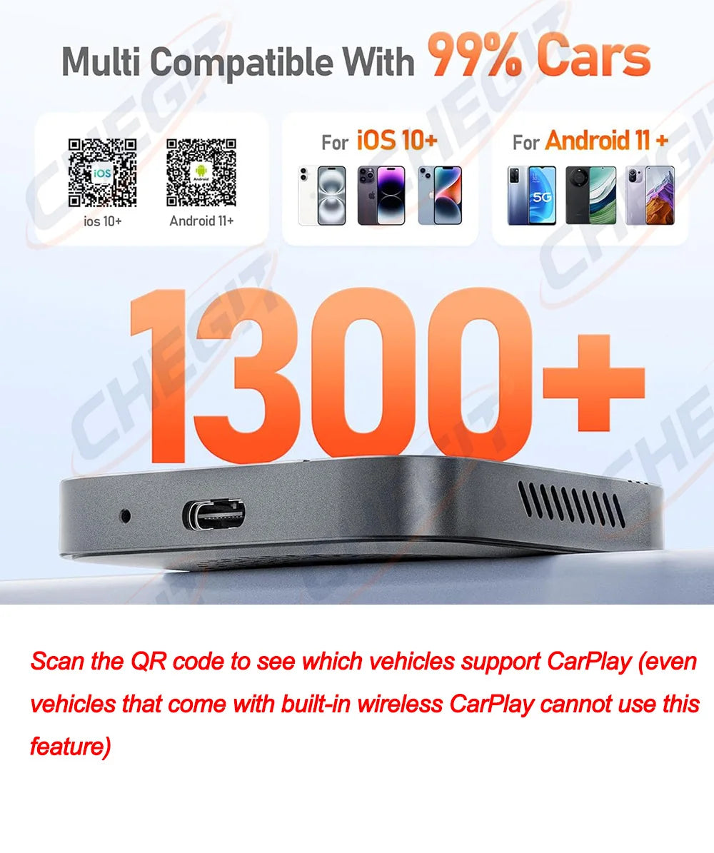 Android Smart AI Box 4G+64G/2G+32G Wireless CarPlay Android Auto TV Box For Youtube Netflix For VW Nissan Toyota Hyundai Ford