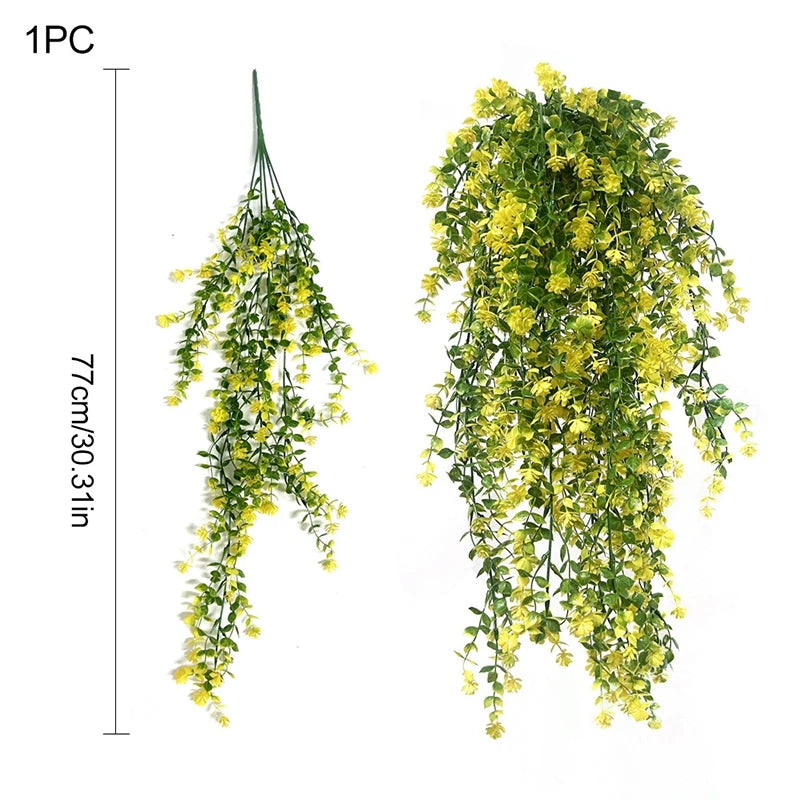Artificial Plants and Flowers Artificial Hanging Flower UV Resistant Garden Yard Balcony Fake Plant Wedding Party Outdoor Decor