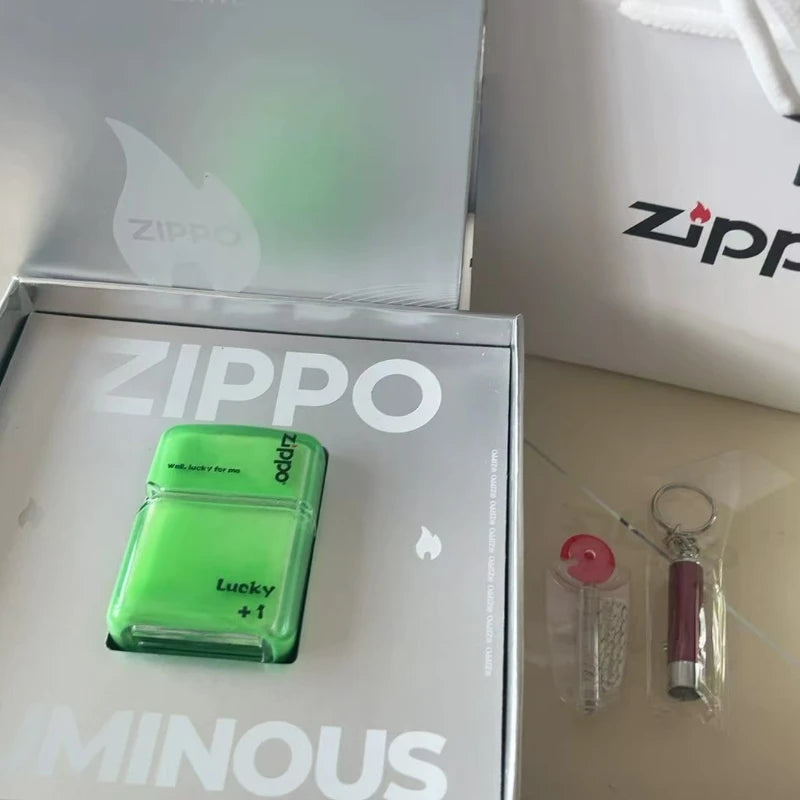 Zippo Creative Luminous Flowing Sand Oil Lighter combination, Shell Fuel Lighter unisex Windproof Collection in box