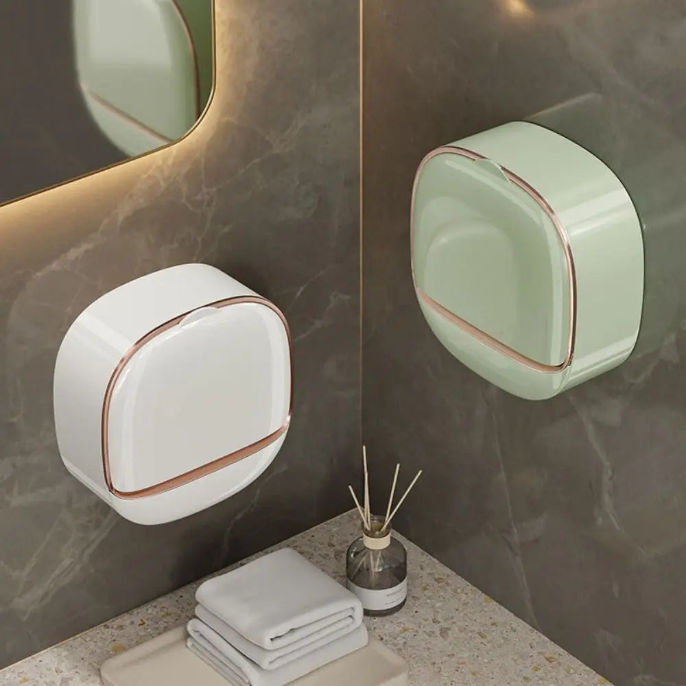 Porte-savon mural avec boîte de drainage étanche sans perforation pour salle de bain boîte de rangement pour savon accessoires de salle de bain