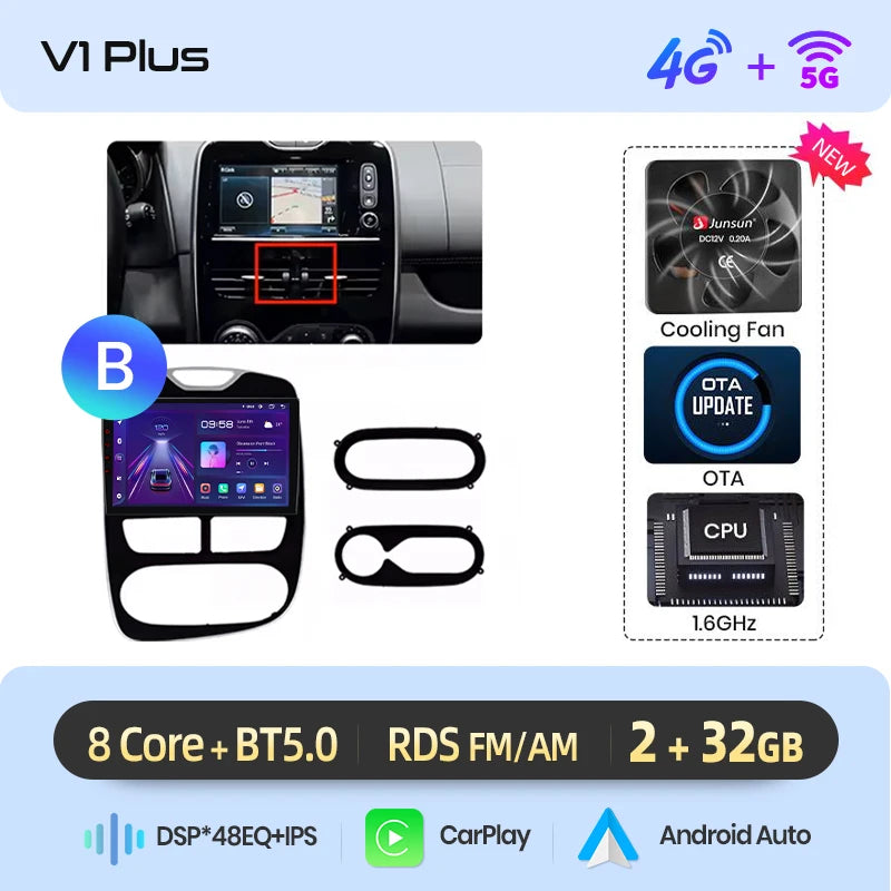 Junsun Wireless CarPlay Car Radio Renault