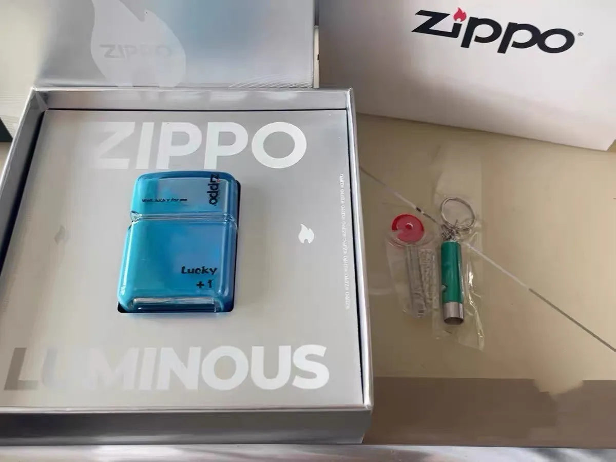 Zippo Creative Luminous Flowing Sand Oil Lighter combination, Shell Fuel Lighter unisex Windproof Collection in box