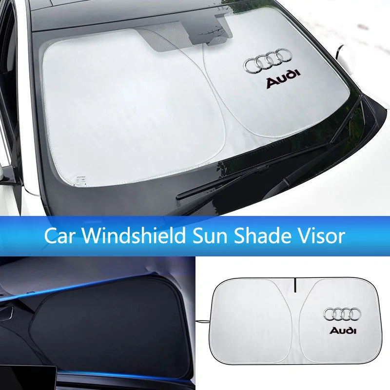 Car Windshield Sun Shade Visor UV Protection Shield For Audi Sline A1 A3 A4 A5 A6 A7 A8 B8 B9 B6 C6 Q2 Q3 Q5 Q7 Q8 TT S3 S4 S7