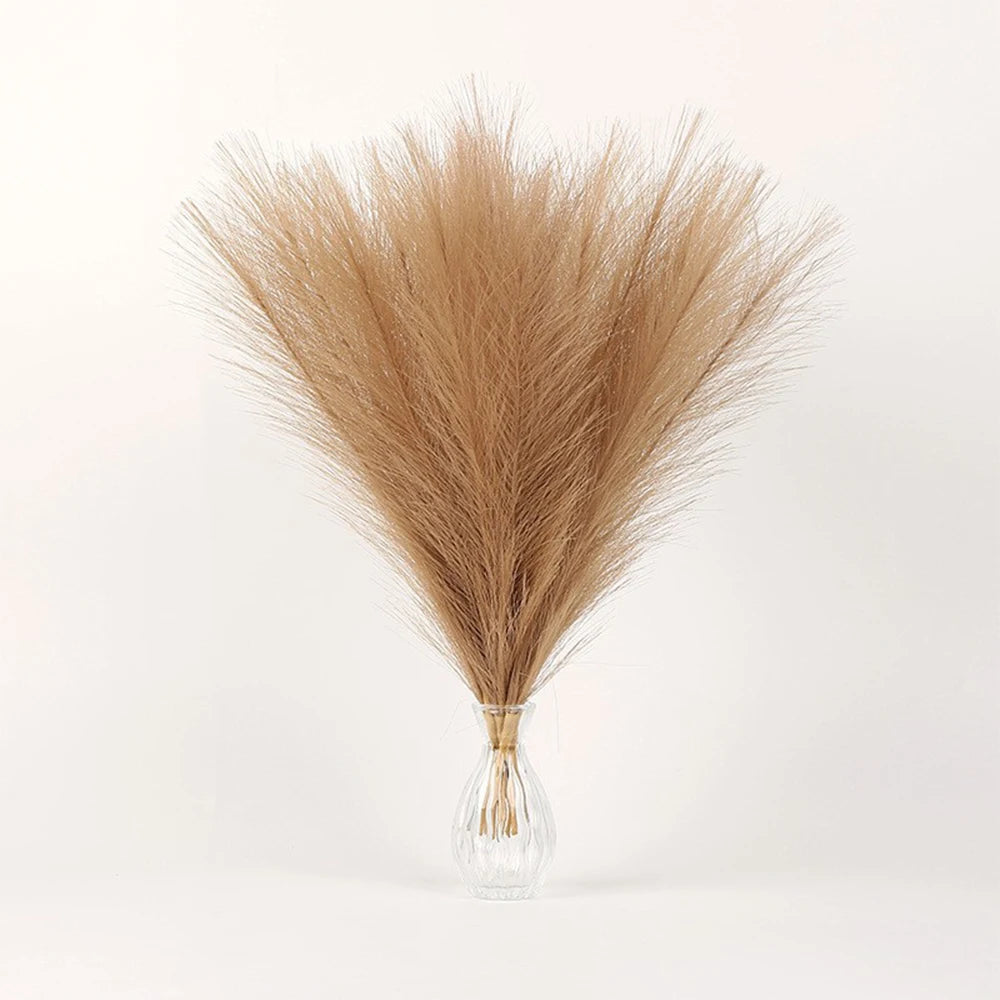 55cm 10pcs Artificial Pampas Grass Bouquet Fake Flower for Wedding Decor Garden Decoration DIY Outdoor Simulation Plant Reed