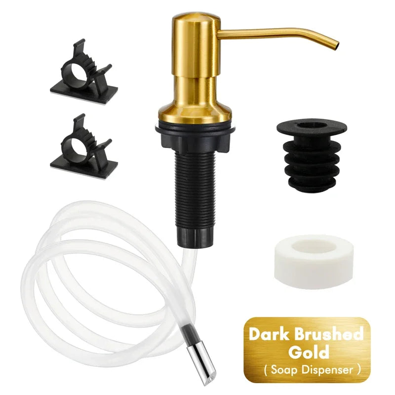 Soap Dispenser Extension Tube Kit For Kitchen Accessories Bathroom Stainless Steel Built In Liquid Soap Detergent Dispensers