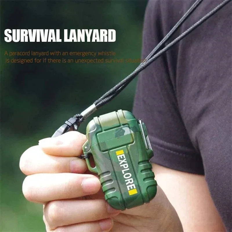 New Windproof Dual Arc Plasma Lighter Waterproof USB Rechargeable Lighter Suitable for Outdoor BBQ Candle Smoking Accessories