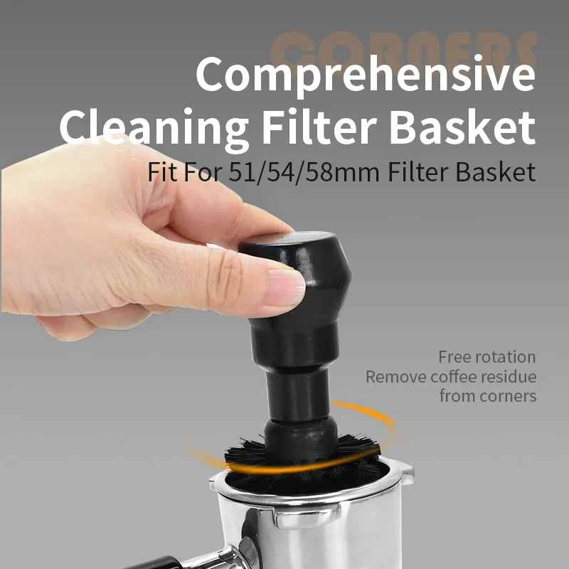 Coffee Brush Portafilter Basket Cleaning 51mm 54mm 58mm Wooden Barista Clean Brushes Dusting Tool Espresso Machine Accessories
