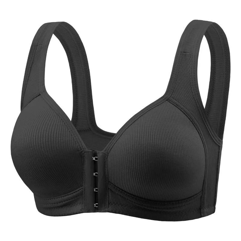 Fallsweet Soutien-Gorge sans Couture à Fermeture Avant pour Femme Bralette Push-Up sans Armature Uni Bonnets Fixes Confortable Sous-Vêtement