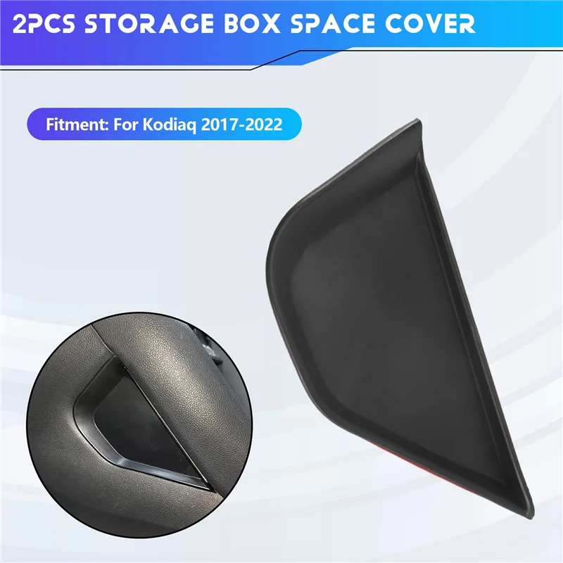 1Pair Car Side Center Control Storage Box Space Plate Plastic Cover Trim Interior Accessories Fit For Skoda Kodiaq 2017-2022