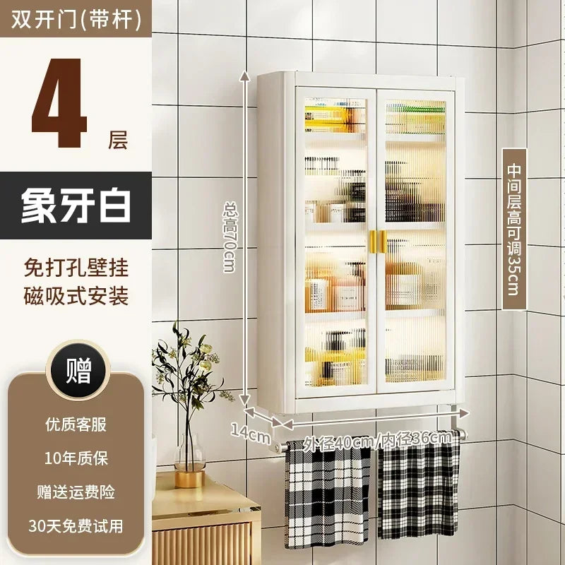 Modern Wall Mounted Bathroom Cabinet white Waterproof Storage Organizer Shelf for Toilet Vanity Bathroom home Decor Furniture