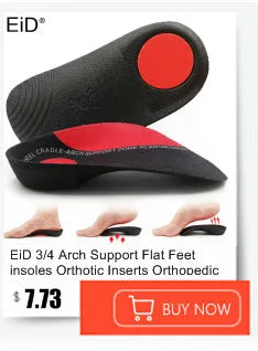 EiD New Arch Support 25mm Orthotic insole Black Leather orthotics Insoles for Flat Foot O/X Leg Corrected Shoe Sole insert pads