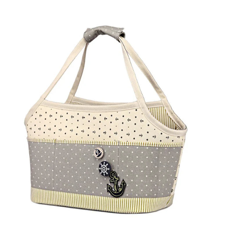Luxury Designer Pet Carrier Navy style Dog Carry Bag for Small Breeds Stylish Cat Chihuahua French Bulldog Pomeranian Accessory