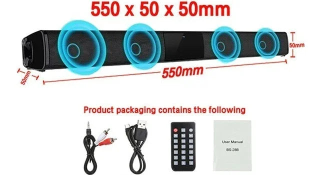 Super Powerful Sound Bar Portable Wireless Bluetooth Speaker Surround Stereo Home TV Sound Box Subwoofer FM Radio caixa de som