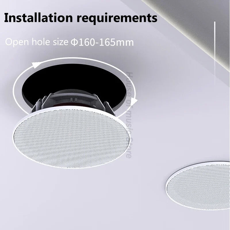 Haut-parleurs de plafond home cinéma haute qualité 30W haute puissance, connexion Bluetooth sans fil, sans câblage, avec télécommande