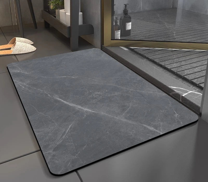 Absorbent and anti slip floor pad, Diatomaceous earth foot pad, quick drying bathroom door, toilet, bathroom use