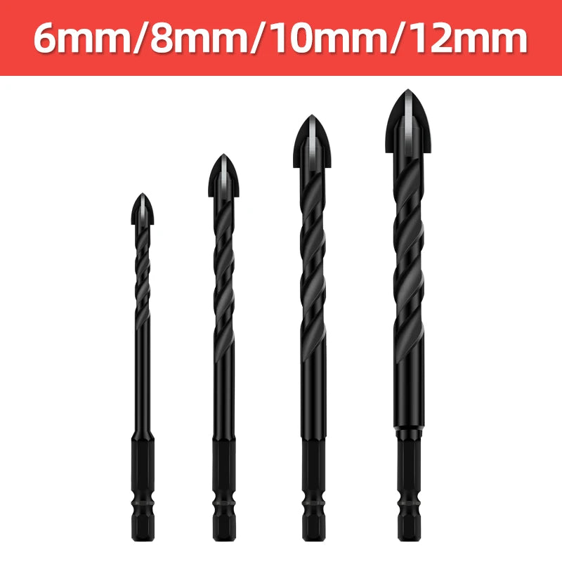 TOOLEYE Cross Hex Drill Bit Set
