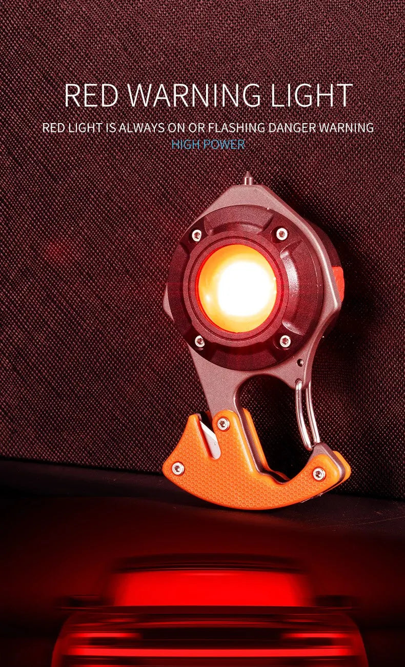 Multifunctional Portable Highlighting Light Type-c Fast Charging Large Capacity Battery Life Keychain Lamp COB Flashlight