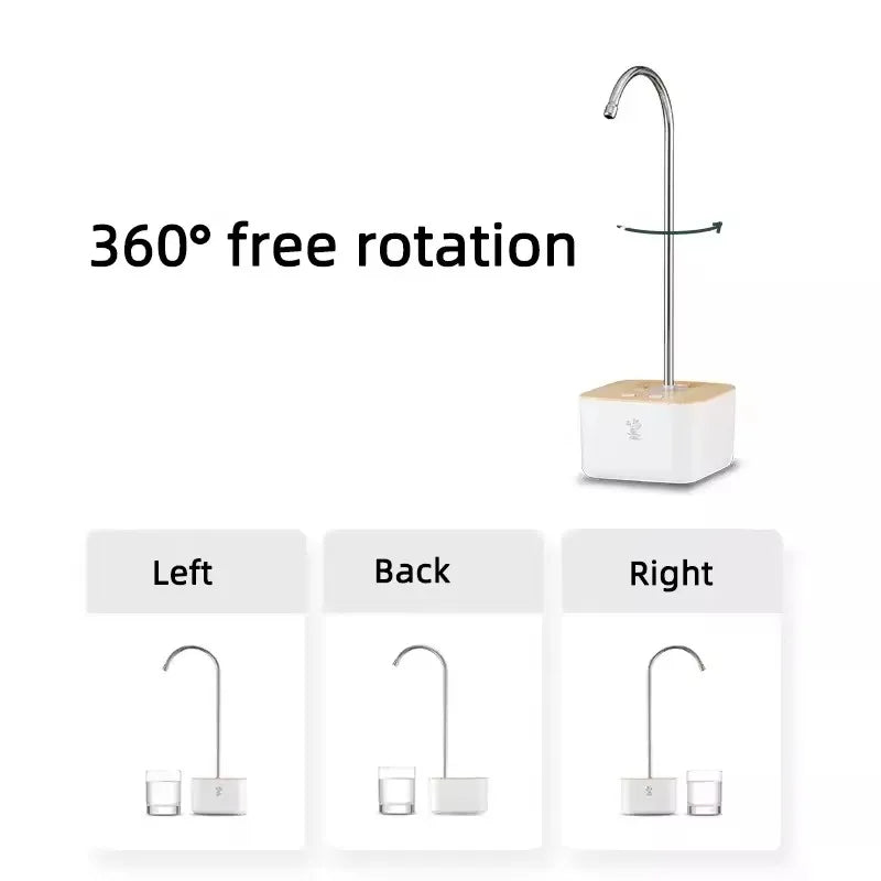 Intelligent Water Dispenser USB Electric Water Bottle Pump 2 Gear Quantitative Bucket Bottle Dispenser Wireless Pump 2000mAh