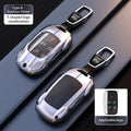 Leather Metal Car Key Case Cover Bag For Land Rover Range Rover Sport Evoque Freelander Velar Discovery 4 Jaguar XE XJ XF Guitar