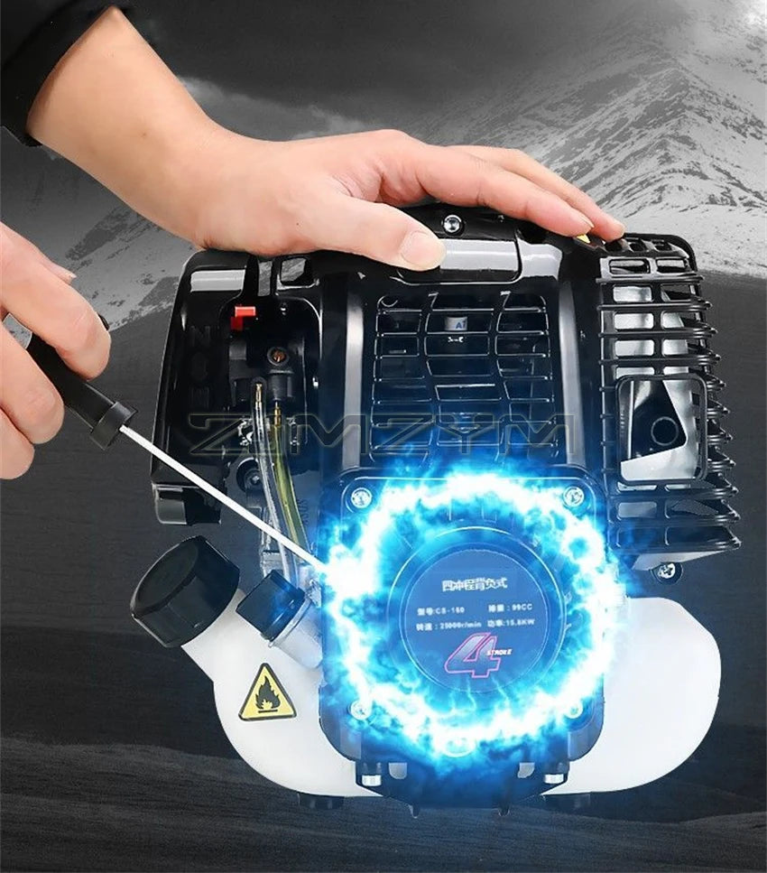 Four-stroke Backpack Lawn Mower Agricultural Grass Cutter Garden Tools High Power Engine Lawn Mower 0.9kw 7000r/min