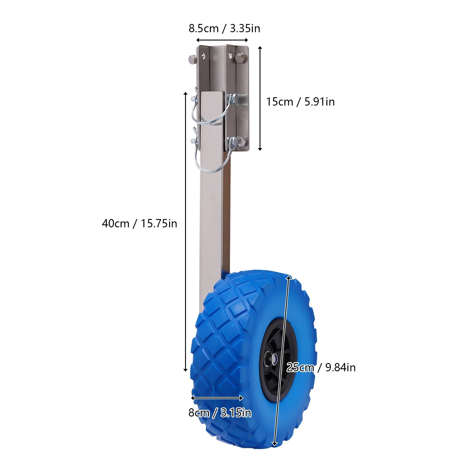 Portable Lightweight Dinghy Cart with 9.84'' Wheels,330lbs Load Capacity,Universal for Fishing Boat,Inflatable Watercraft,SUP