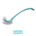 Multi-function Double Head Clean Toilet Brush Soft Hair Plastic Curved Brush Bathroom Cleaning Long Handle Corner Brush